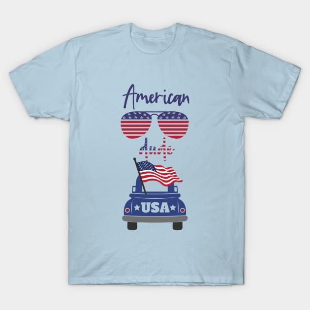 USA Truck Dude T-Shirt by stadia-60-west